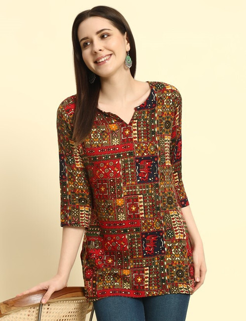 Short kurtis for jeans flipkart cheap