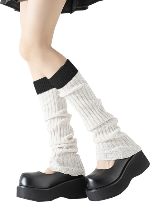Buy MEDIUM LENGTH LACE TRIM WHITE LEG WARMER for Women Online in India