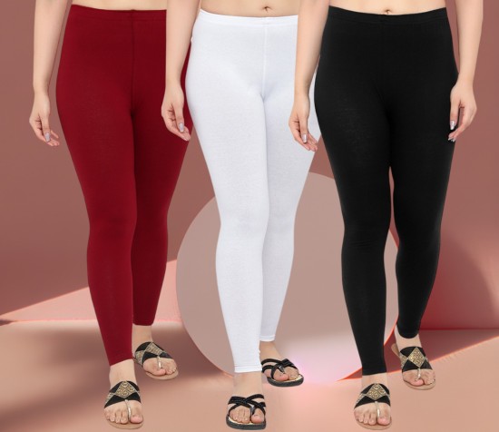 Buy Swastik Stuffs Ankle Length Leggings Combo for Womens Free Size  (SSALBS2_Black,Skin) (Pack of 2) Online In India At Discounted Prices
