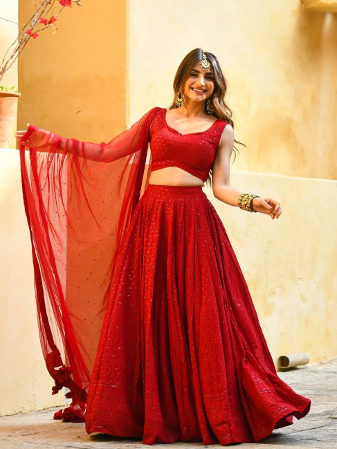 Red Womens Lehenga Cholis Buy Red Womens Lehenga Cholis Online at Best Prices In India Flipkart