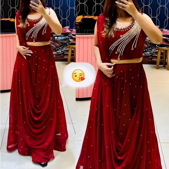 Designer crop top lehengas shop