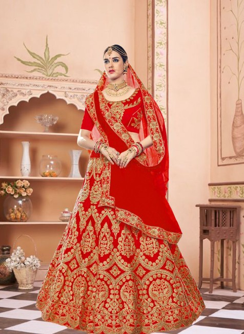 Dulhan lehenga red colour best sale