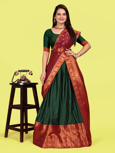 Banarasi silk lehenga flipkart online