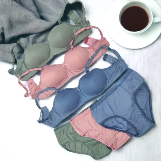 Cotton Non-Padded Bra Panty Set, Plain at Rs 249/piece in Delhi