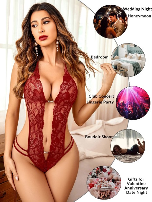 Women's Super Sexy Lingerie Open Nipple Cut Out Bra Panties Lingerie Set  Roleplay Temptation Thongs Garter Suits : : Clothing, Shoes &  Accessories