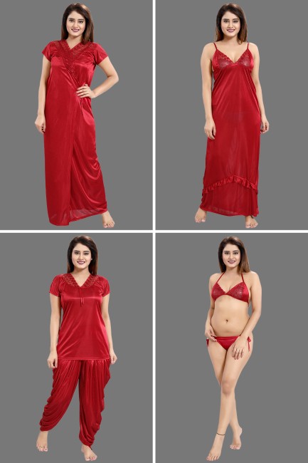 Full Sleeve Womens Night Dresses And Nighties - Buy Full Sleeve