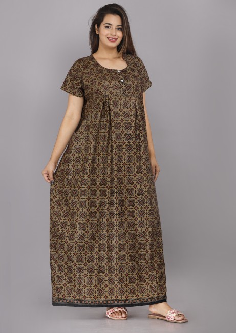 Ladies Cotton Night Gown at Rs 300/piece(s), Cotton Nightgown in Ahmedabad