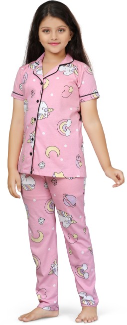 Girls Cotton Pajama Set, Age Group: 6-8 Years at Rs 400/piece in