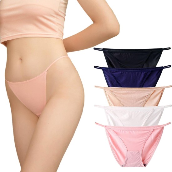 YWDJ High Waisted Underwear for Women Women Satin Panties Mid