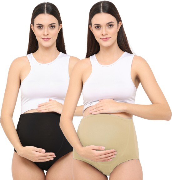 Mama Cotton Women's Under The Bump Maternity Panties Pregnancy Postpartum  Maternity Underwear (Color-Multicolor-A 5 Pack, Size-S) at  Women's  Clothing store