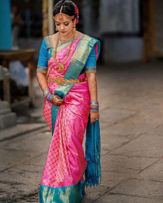 Kuppadam Silk Sarees Royal Blue Pink Kuppadam Pattu Saree HYB-KUPPS113 –  iBuyFromIndia