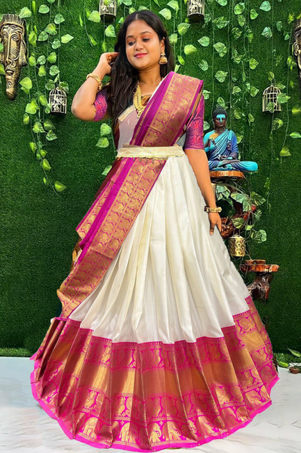 White sale lehenga flipkart