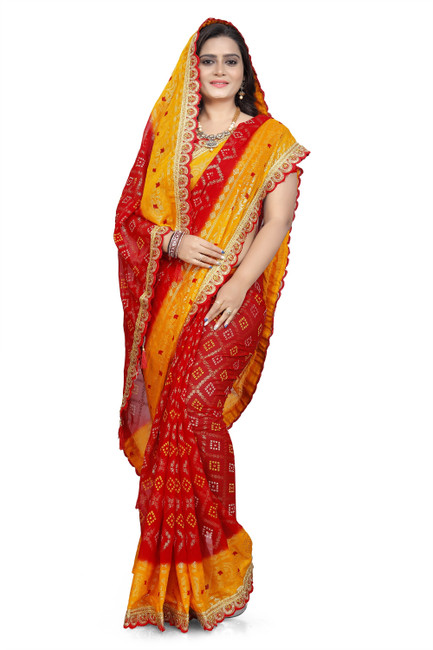 Chunri saree clearance flipkart