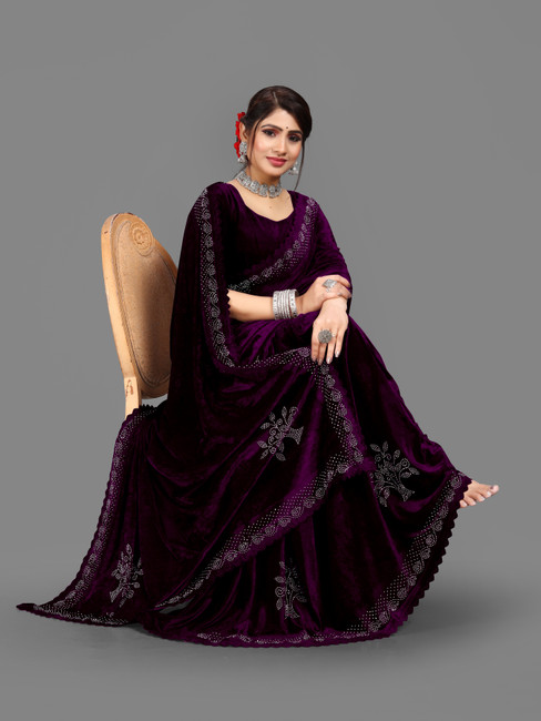 Velvet saree flipkart store