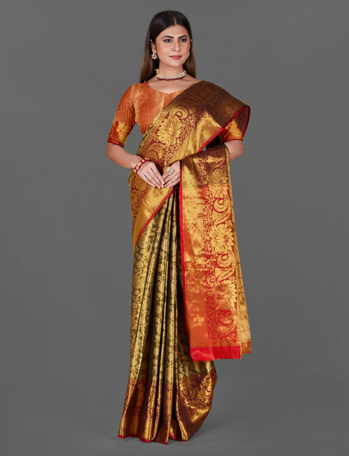 Black Saree With Golden Border Buy Black Saree With Golden Border online at Best Prices in India Flipkart
