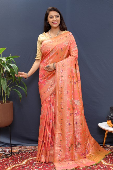 Pink Silk Sarees - Buy Pink Silk Sarees online at Best Prices in India