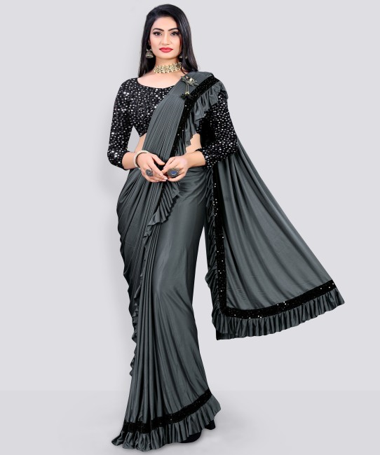 Ruffle saree 2024 online flipkart