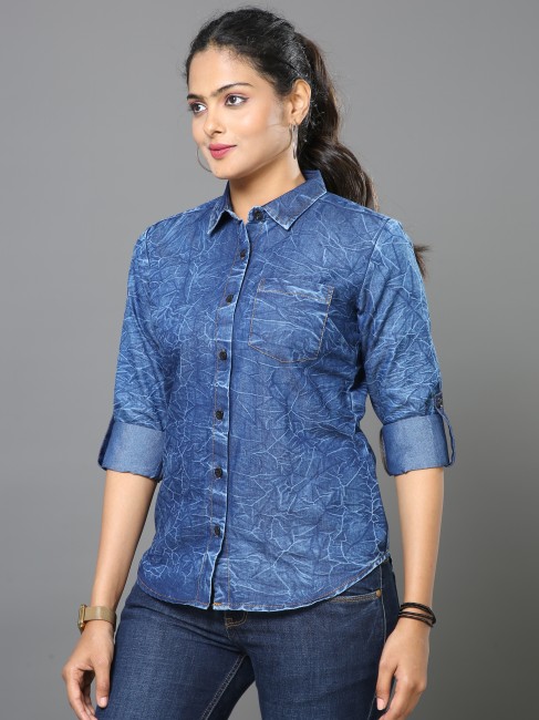 Jeans shirt hot sale for women