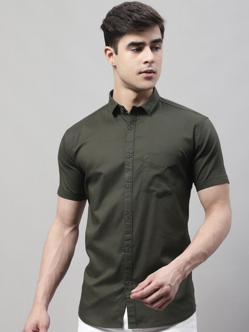 Buy Olive Green Shirts for Men by LEWEL Online