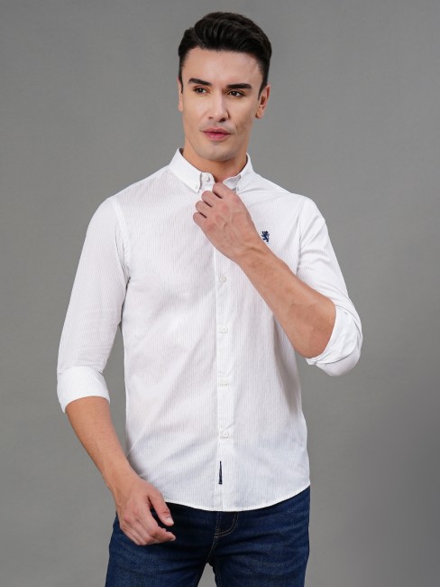 White Striped Shirt - Buy White Striped Shirt online at Best Prices in  India