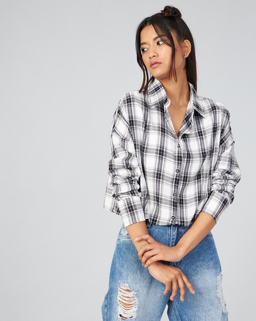 Denim shirts for womens flipkart 2025