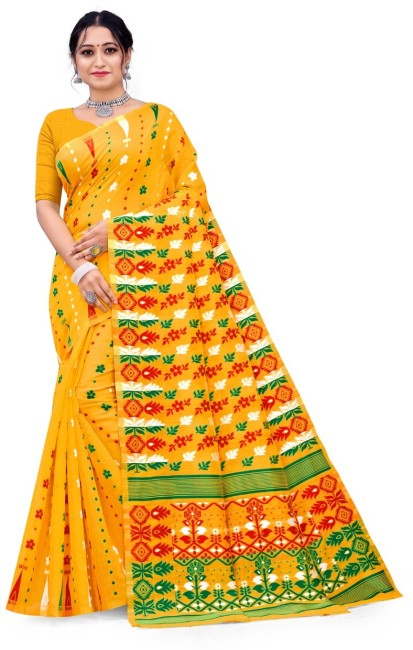 Jamdani Sarees Online: Buy Authentic Jamdani Sarees In Amazing Designs –  Thearyavart
