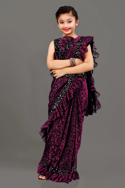 Baby girl saree design discount
