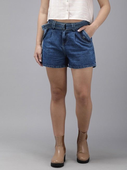14 Inch Blue Women High Waist Denim Shorts, Size: 30 Inch (waist) at Rs  300/piece in Ahmedabad