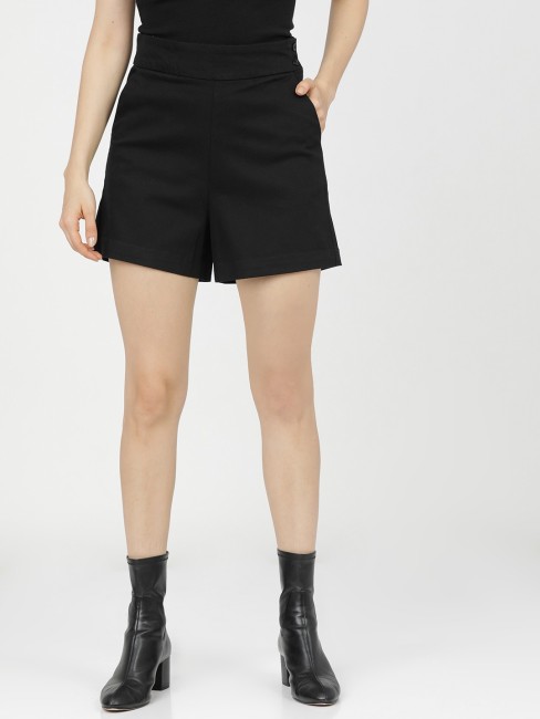 Trouser Shorts  Basic Black  BIG BUD PRESS
