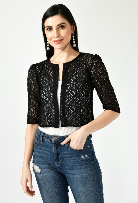 Short top shrug black