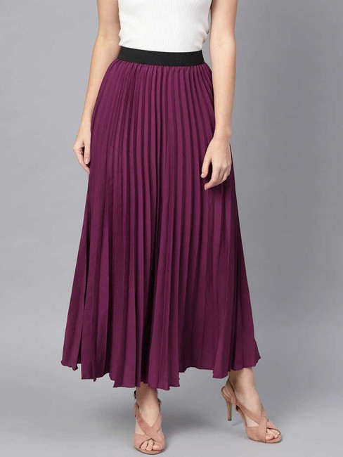 Long pleated skirt online india discount