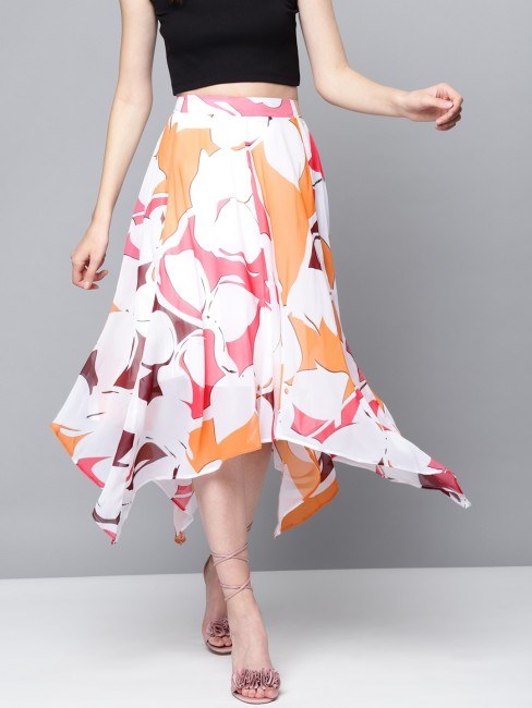 Buy Multi Color Floral Print Pleated Skirt Online  Label Ritu Kumar UAE  Store View