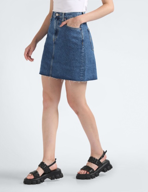 Womens Knee Length Denim Skirt Buy Womens Knee Length Denim Skirt online at Best Prices in India Flipkart