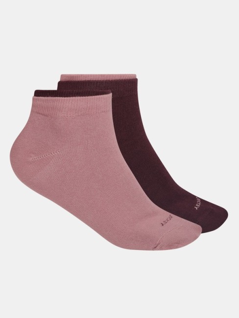 Maroon and White Marl, Premium Cushion Footbed Casual Socks