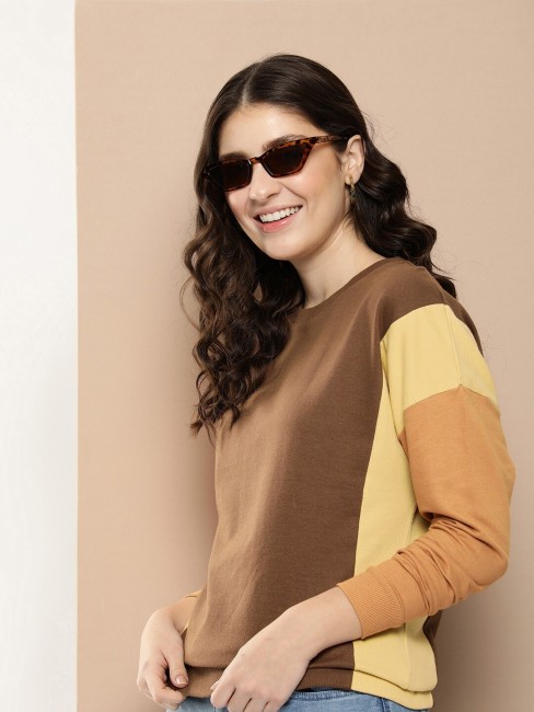 Miazi Xchange Round Neck Women Aqua Fleece Crop Sweatshirt, Size: Large at  Rs 572/piece in Ludhiana