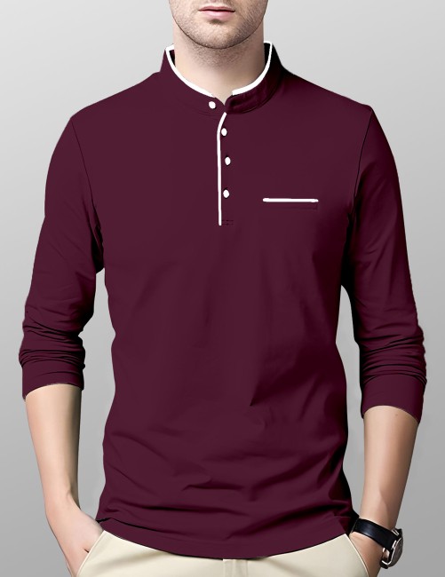 Full t shirt cheap with collar online