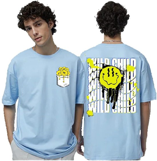 Light Blue Graphic Tee for men's and women's - Royalsunn