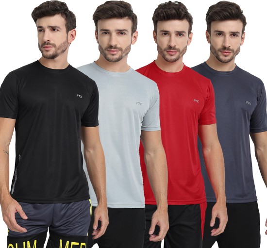 Plus Size Men's 3-pack Solid Color Short-sleeve Crew Neck Tees, Fashion  Technology Moisture Wick Quick-drying Fabric T-shirts For Sports Fitness  Runni