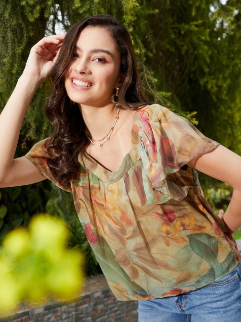 Chiffon Tops (शिफॉन टॉप्स) - Buy Chiffon Tops for Women Online at Best  Prices In India
