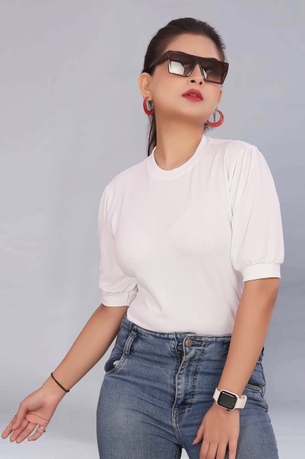 White Crop Tops - Buy White Crop Tops online at Best Prices in India