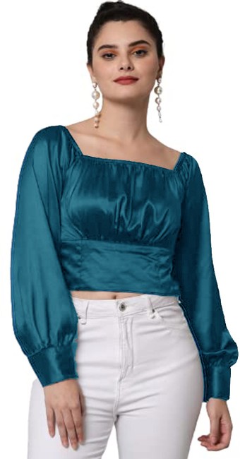 Long Sleeve Crop Tops - Buy Long Sleeve Crop Tops online at Best Prices in  India