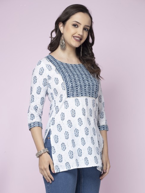 Short kurtis clearance for jeans flipkart