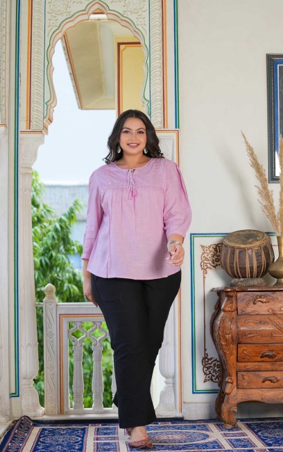 VASHRI EXPORTS Casual Solid Women Pink Top - Buy VASHRI EXPORTS Casual  Solid Women Pink Top Online at Best Prices in India