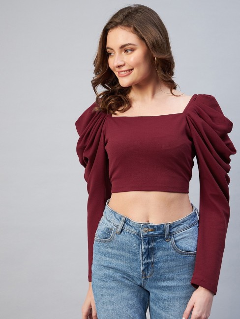 Long Sleeve Crop Tops - Buy Long Sleeve Crop Tops online at Best Prices in  India