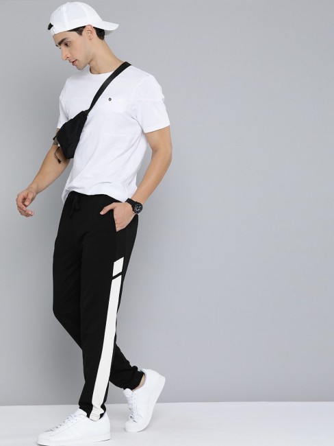 Buy Harvard Men Black Solid Tapered Style Track Pants - Track