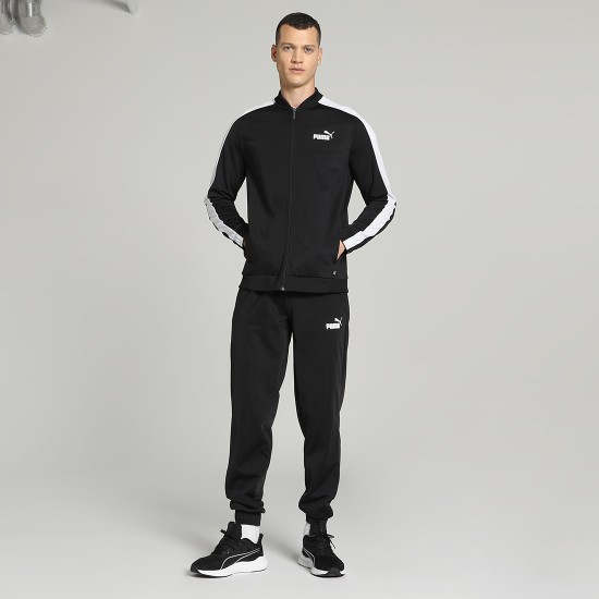 Puma on sale black tracksuit