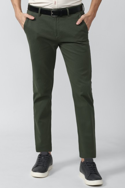 Peter England Olive Solid Super Slim Fit Casual Trousers in Thudiyalur   magicpin  June 2023