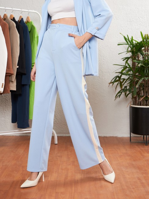 High Waisted button straight trousers  LeoPeach