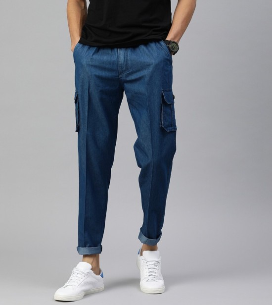 Dark Blue Mens Trousers - Buy Dark Blue Mens Trousers Online at