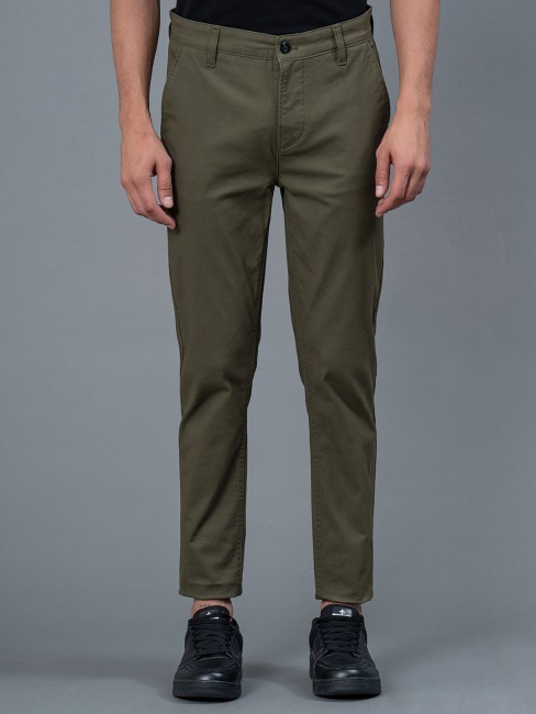 Buy Red Tape Men Beige Comfort Slim Fit Solid Chinos  Trousers for Men  2506066  Myntra